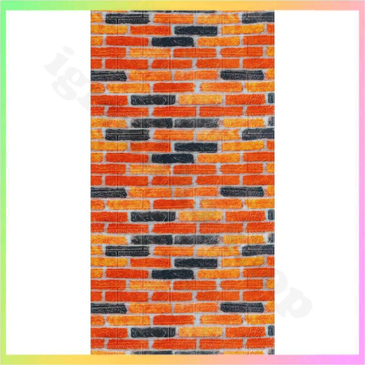 Самоклеюча 3D панель бежево-коричнева цегла для стін рулон 3080x700x3 мм декор інтер'єр ремонт, фото 1