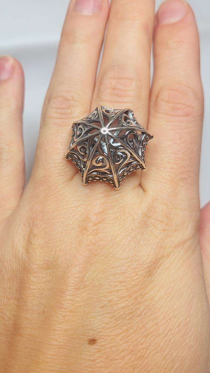 Кольцо из серебра Зонт, фото 1