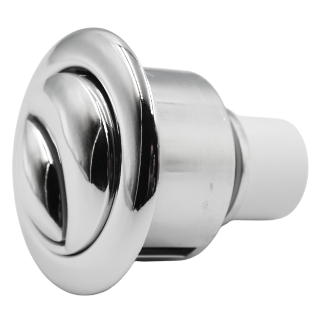 Кнопка для спуску води бачка унітаза псков пластик хром 2 режими, фото 1