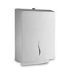 Диспенсер для паперових рушників V-складання з нержавіючої сталі AISI 304 на 300 листів