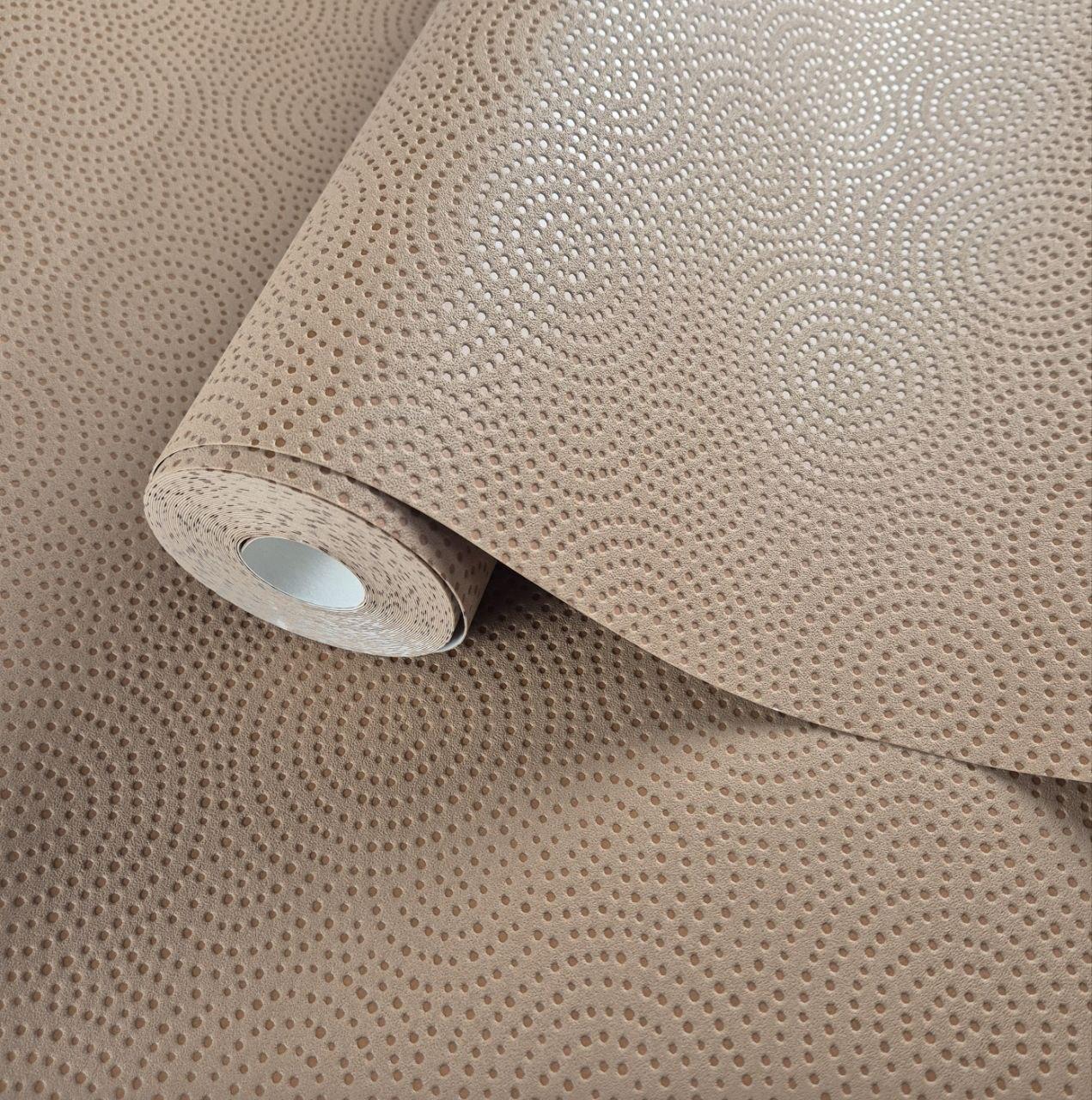 Шпалери вінілові на флізеліні 0.53 × 10.05 м Marburg 57220, коричневі для спальні, вітальні, коридору, фото 1