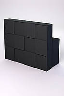 Стійка адміністратора для офісу з ЛДСП, колір Антрацит (БЕЗ ПІДСВІТКИ)