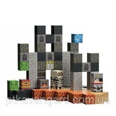 Магнітні кубики конструктор чорний замок 96 блоків magnetic building blocks FD 136-64, фото 1