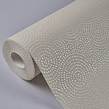 Шпалери вінілові на флізеліні 0.53 × 10.05 м Marburg 57217, молочні для спальні, вітальні, коридору, фото 5