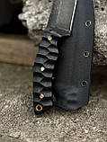 Тактичний ніж ручної роботи «Клик #2» з піхвами з кайдексу Х12МФ/60 HRC., фото 6