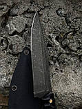 Тактичний ніж ручної роботи «Клик #2» з піхвами з кайдексу Х12МФ/60 HRC., фото 2