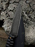 Тактичний ніж ручної роботи «Клик #2» з піхвами з кайдексу Х12МФ/60 HRC., фото 5