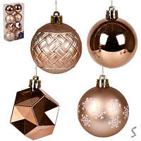 Набір куль 6см 8шт мідний №9690(48)