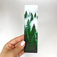 Пластикова 3D закладка для книги Finding Сніжний ліс об'ємне зображення Зелений 16 × 4.5 см