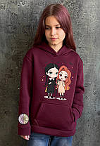 Худі «Wednesday» чибі-арт Венздей Аддамс і Енід Сінклер