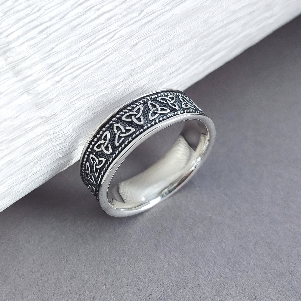 Срібна каблучка Трикветр, фото 1