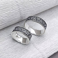 Срібна пара каблучок Трикветр