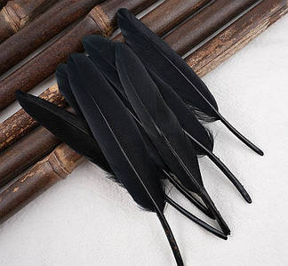 Декоративне Пір'я / Пухнасті / Упаковка ≈ 45-50 шт / від 7 до 13 см / Чорний №14