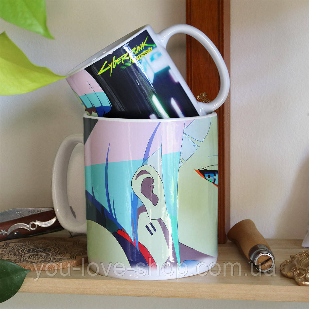 Чашка 330мл Cyberpunk: Edgerunners "Люсіна" / Чашка 330мл Кіберпанк: Ті, що біжать по краю, фото 1