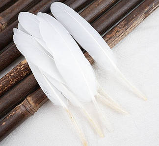 Декоративне Пір'я / Пухнасті / Упаковка ≈ 45-50 шт / від 7 до 13 см / Білий №15