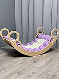 Дитяче ліжечко качалка з матрасиком 50 БОНБОН, дитяча качалка, качалка для дітей, балансир, дитяча гойдалка балансир, качалка, фото 3