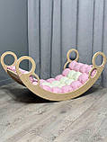Дитяче ліжечко качалка з матрасиком 51 БОНБОН, дитяча качалка, качалка для дітей, балансир, дитяча гойдалка балансир, качалка, фото 3