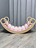 Дитяче ліжечко качалка з матрасиком 51 БОНБОН, дитяча качалка, качалка для дітей, балансир, дитяча гойдалка балансир, качалка, фото 4