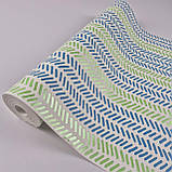 Шпалери вініл на флізеліні 0.53 × 10.05 м Marburg 57150, молочні з блакитно-салатовим малюнком для спальні, вітальні, коридору, фото 2