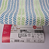 Шпалери вініл на флізеліні 0.53 × 10.05 м Marburg 57150, молочні з блакитно-салатовим малюнком для спальні, вітальні, коридору, фото 6