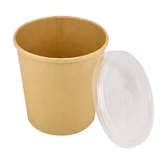 Супник крафт з кришкою 750 мл 25 шт, упаковка для доставки їжі