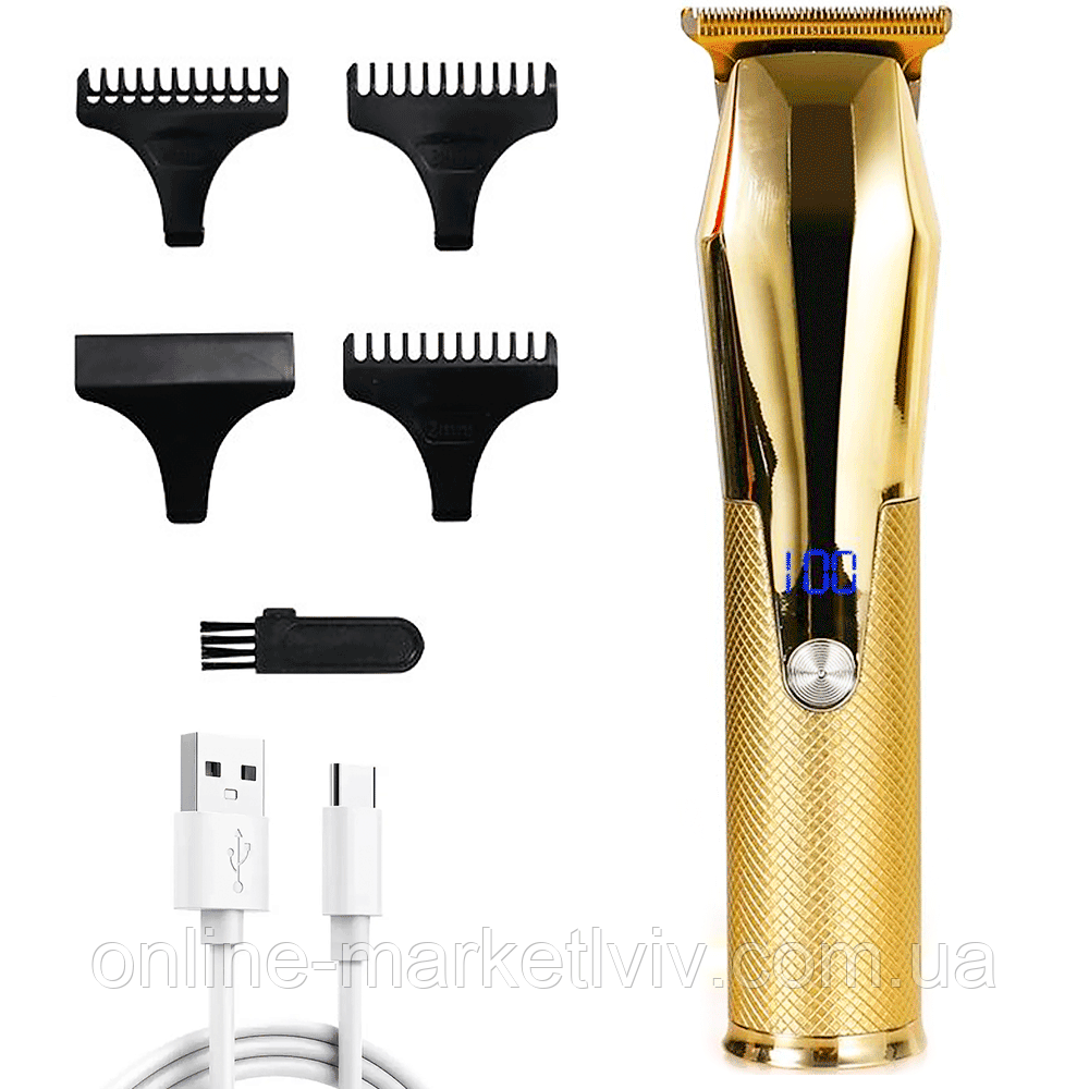 Машинка для стрижки волосся c 3 насадками, SD-760 / Бездротовий тример чоловічий, фото 1