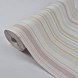Шпалери вініл на флізеліні 0.53 × 10.05 м Marburg 57131, молочні з пудровим та зеленим для спальні, вітальні, коридору, фото 2