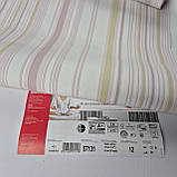 Шпалери вініл на флізеліні 0.53 × 10.05 м Marburg 57131, молочні з пудровим та зеленим для спальні, вітальні, коридору, фото 6