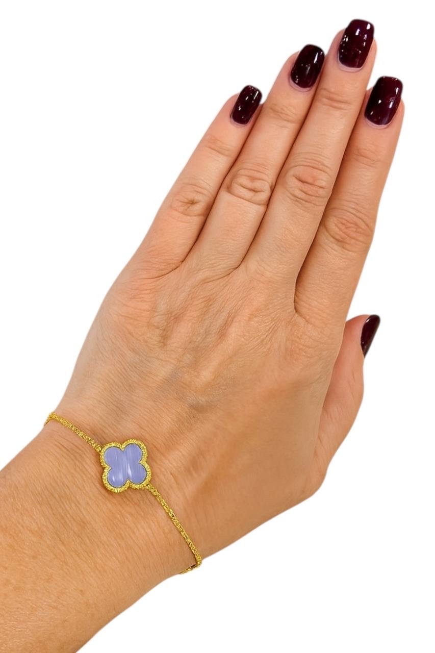 Браслет Ван кліф у позолоті ліловий, фото 1