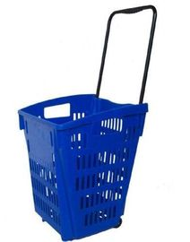Кошик пластиковий магазинний міцний, господарський кошик для покупок і товарів 52х37х90 см HP-45-16