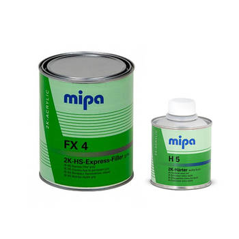 Експрес грунт-наповнювач Mipa FX4 HS Express 1 л Сірий (із затвердником H5 250 мл)