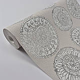 Шпалери вініл на флізеліні 0.53 × 10.05 м Marburg 57127, бежеві для спальні, вітальні, коридору, фото 2