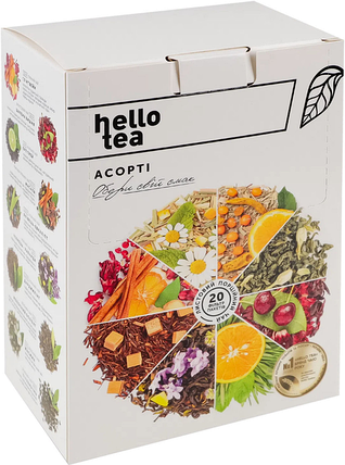 Набір чаю Hello Tea Асорті, 20 пакетиків, фото 1