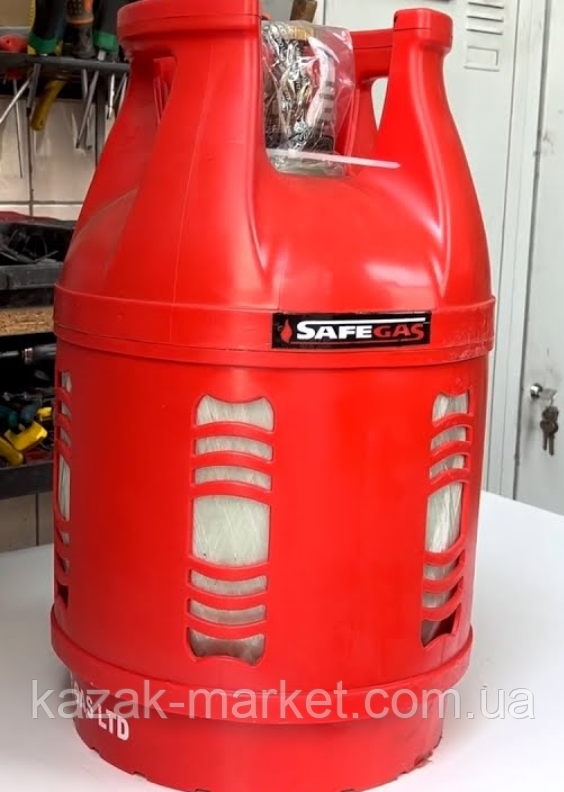 Балон газовий композитний safegas 18 л Полімерний газовий балон із прозорим корпусом Безпечний газовий балон, фото 1