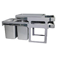 Мусорниця Scorpio 2x16л сіра