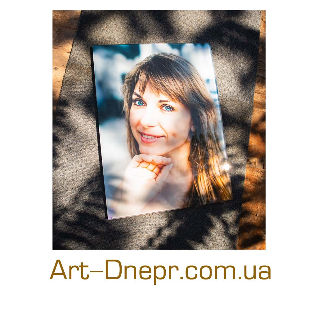 Портрет на склі для кладовища, прямокутник 300х400х12 мм, фото 1