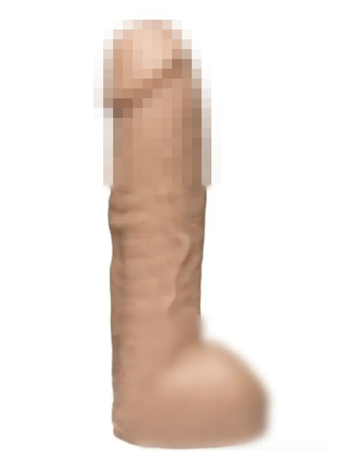 Фалоїмітатор Doc Johnson Realistic Hung — Vanilla, Vac-U-Lock, 32х7 см., фото 1