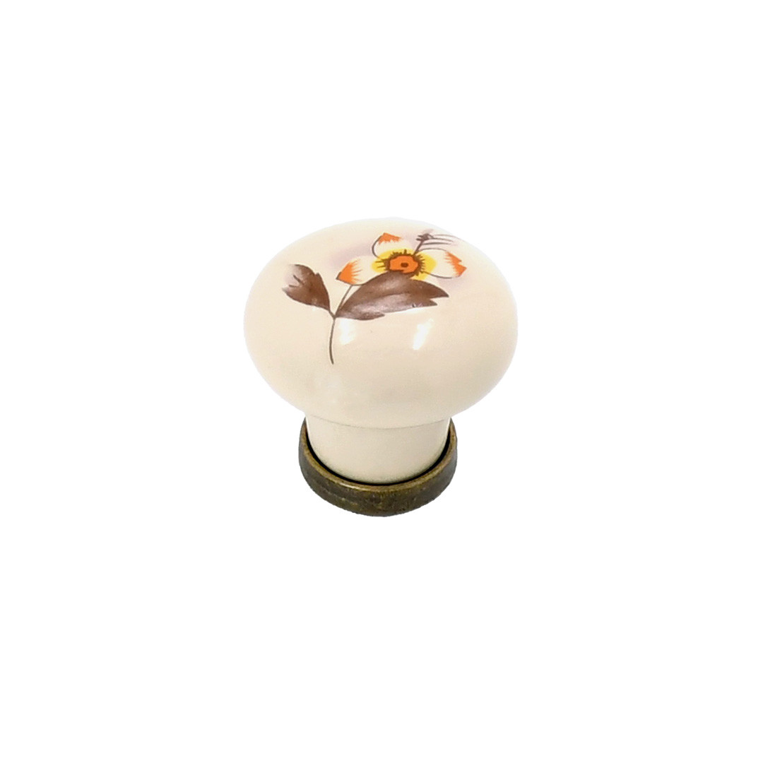 Меблева ручка кнопка Kerron зістарена бронза 30х30х28 мм (KF-102 OAB), фото 1