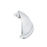 Меблева ручка мушля Kerron матовий хром 76 мм (S-2091-76 MC), фото 4