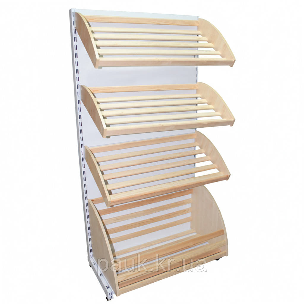 Стелаж хлібний 1900*950 мм ТИП 5, приставний торговий стелаж хлібний, металевий стелаж хлібний Рістел, фото 1