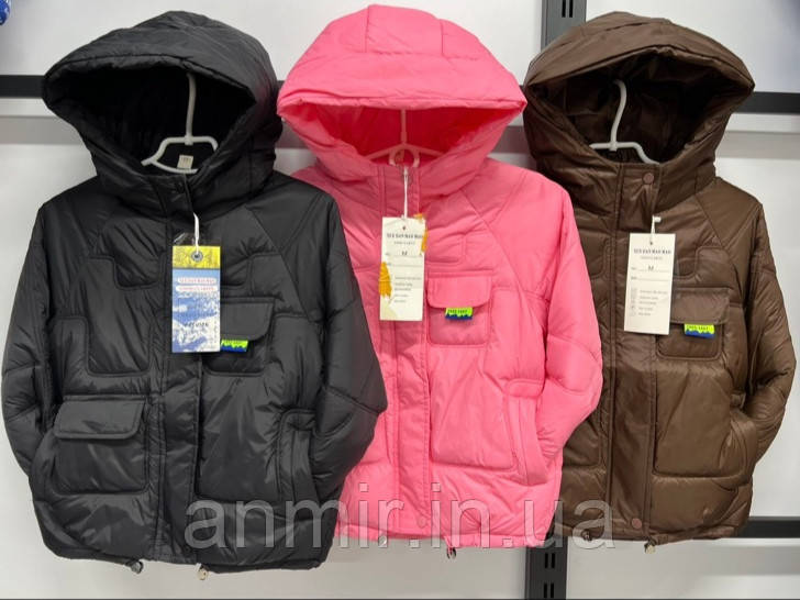 Куртка зимова підліткова з капюшоном і кишенями для дівчинки 7-11 років, колір уточнюйте під час замовлення