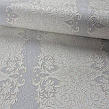 Шпалери вініл на флізеліні 0.53 × 10.05 м Marburg 57109, молочно-сірі для спальні, вітальні, коридору, фото 6