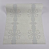 Шпалери вініл на флізеліні 0.53 × 10.05 м Marburg 57109, молочно-сірі для спальні, вітальні, коридору, фото 5