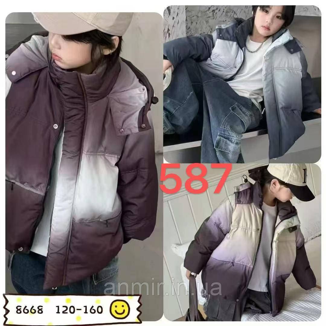 Куртка зимова підліткова з капюшоном для дівчинки 8-12 років, колір уточнюйте під час замовлення