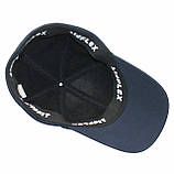 Зимова синя кепка тепла бейсболка однотонна закрита на стрейч резинці з флісовою підкладкою, фото 5