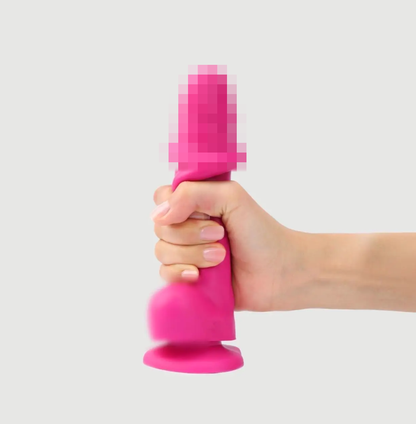 Фалоімітатор із ефектом рухомої шкіри Strap-On-Me Sliding Skin Realistic Dildo Fuchsia - L, 19х4,1 см., фото 1
