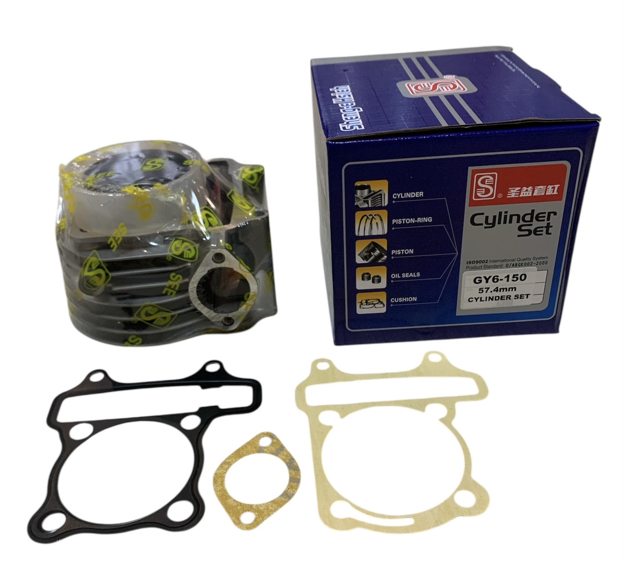 Поршнева (ЦПГ) 4T GY6 150, d-57,4 мм «SEE», Тайвань