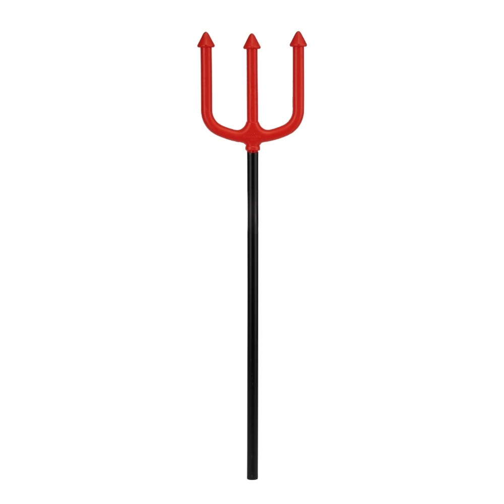 Декор на Хелловін "Червоний тризуб" 50 см | пластиковий аксесуар