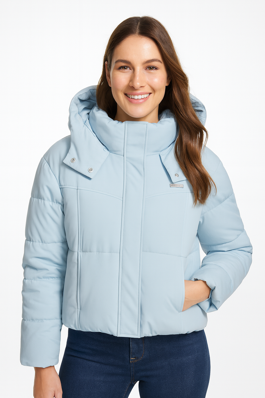 Жіноча зимова куртка блакитна (A119), фото 1