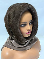 Жіноча хустка з норки, "Горіх"